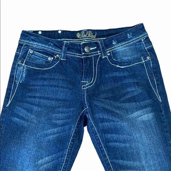 Red Rivet Jeans Size 3 in Juniors - Picture 4 of 6